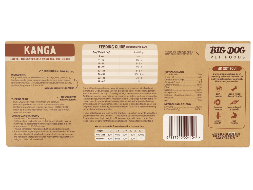 Big Dog Kanga For Dogs 3kg