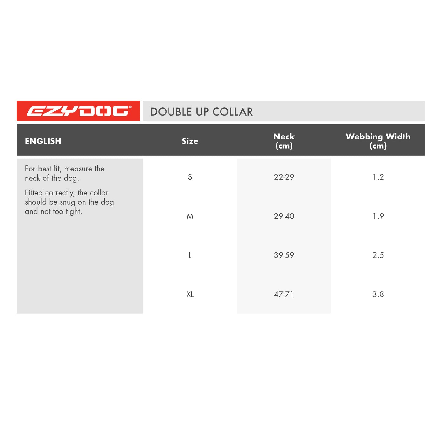 Ezydog Double Up Corduroy Collar [sz:small]