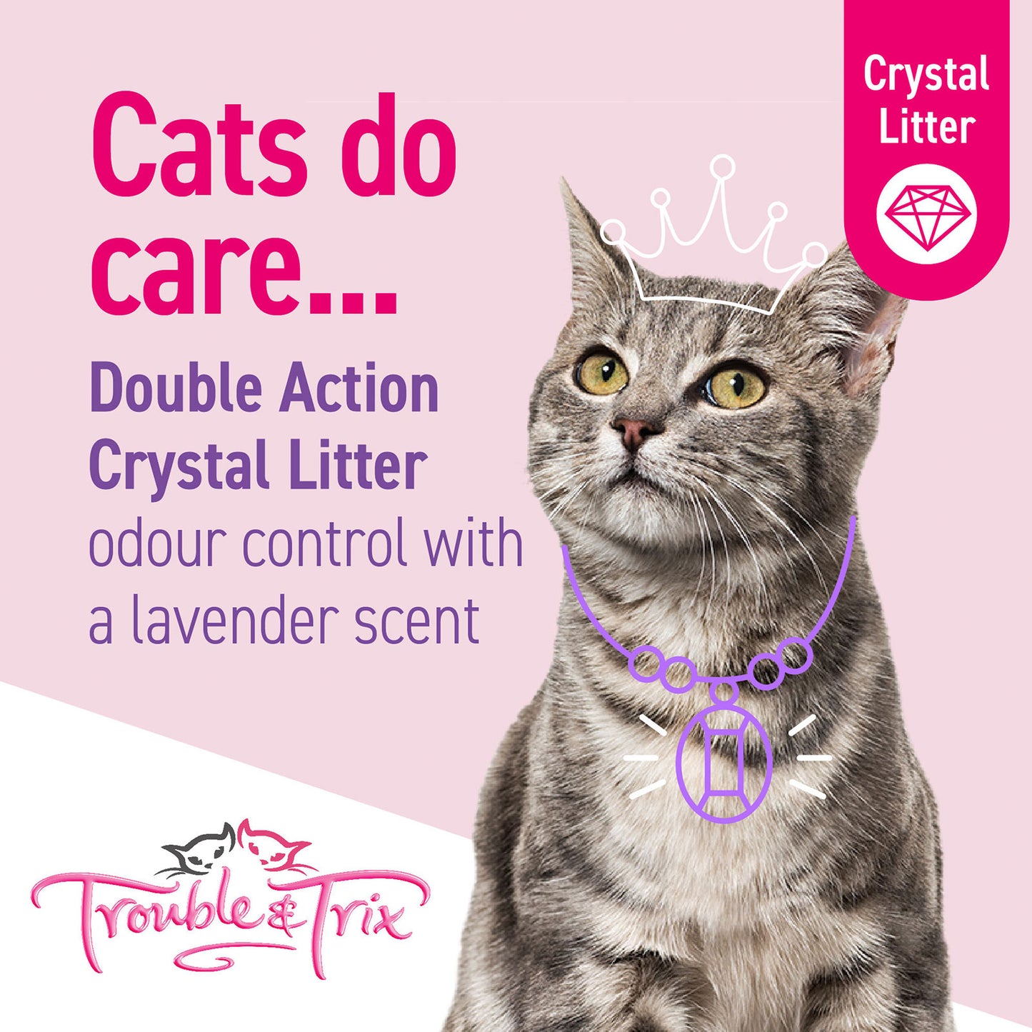 Trouble & Trix Lavender Crystal Litter 15l